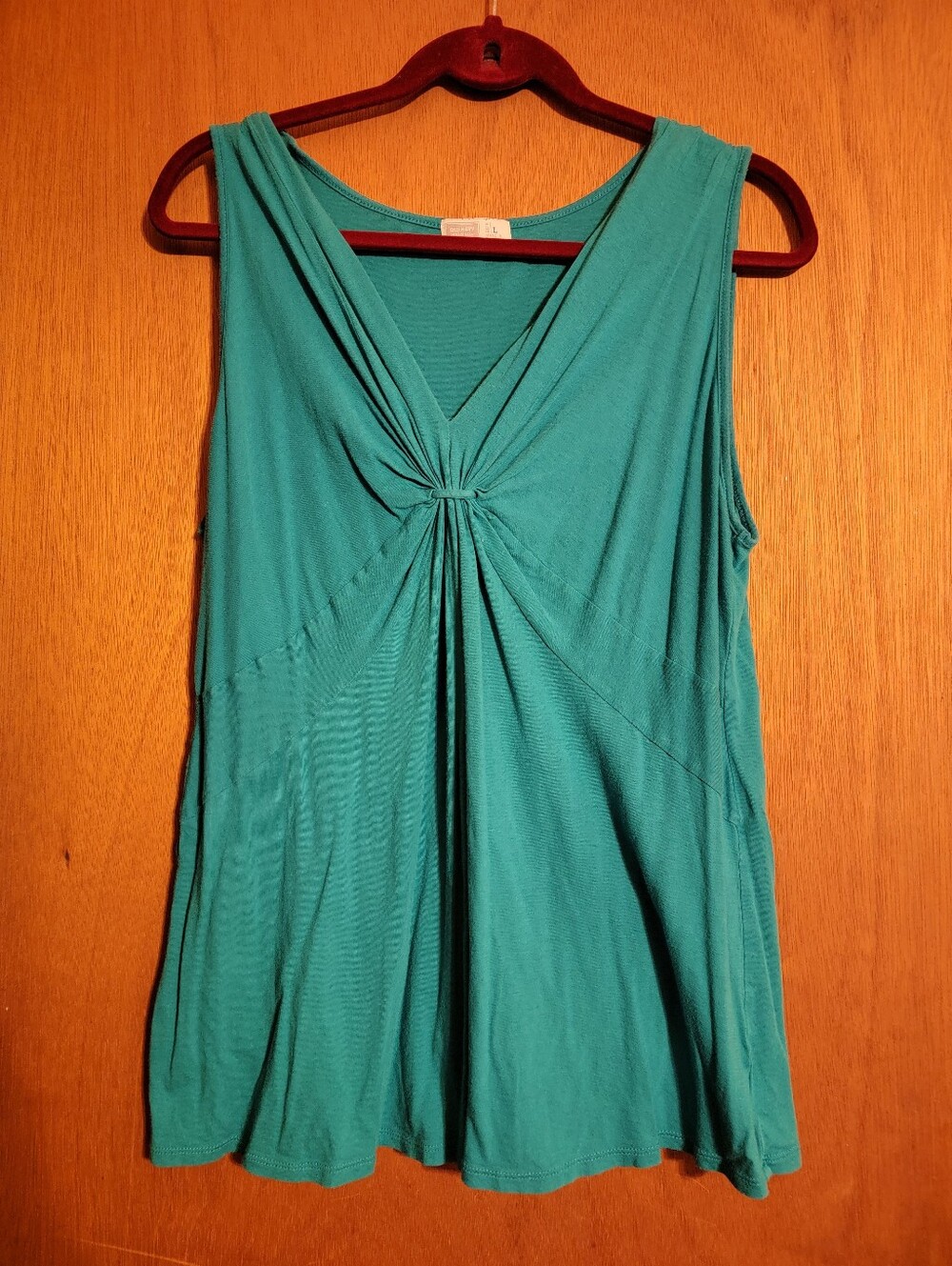 Teal Twist-Front Women's Tank